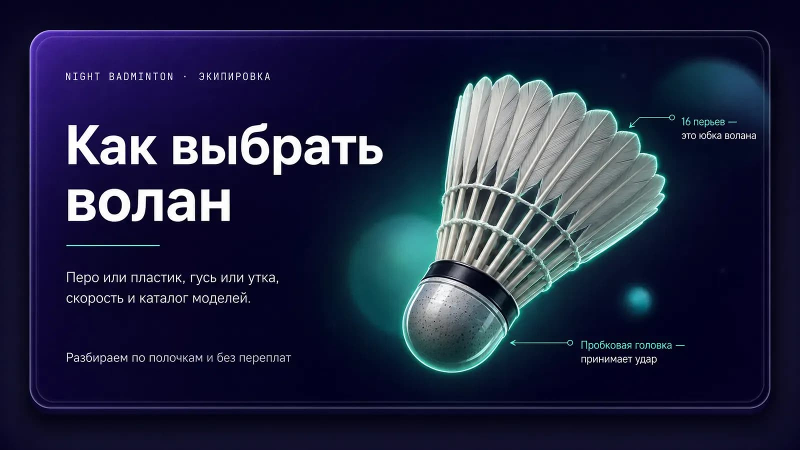 Гид по выбору волана: перо или пластик, гусь или утка, скорость и каталог моделей
